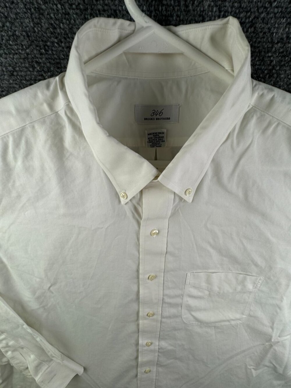 Brooks Brothers Long Sleeve Non Iron Button Up Shirt Men 18 35 Cotton Woven